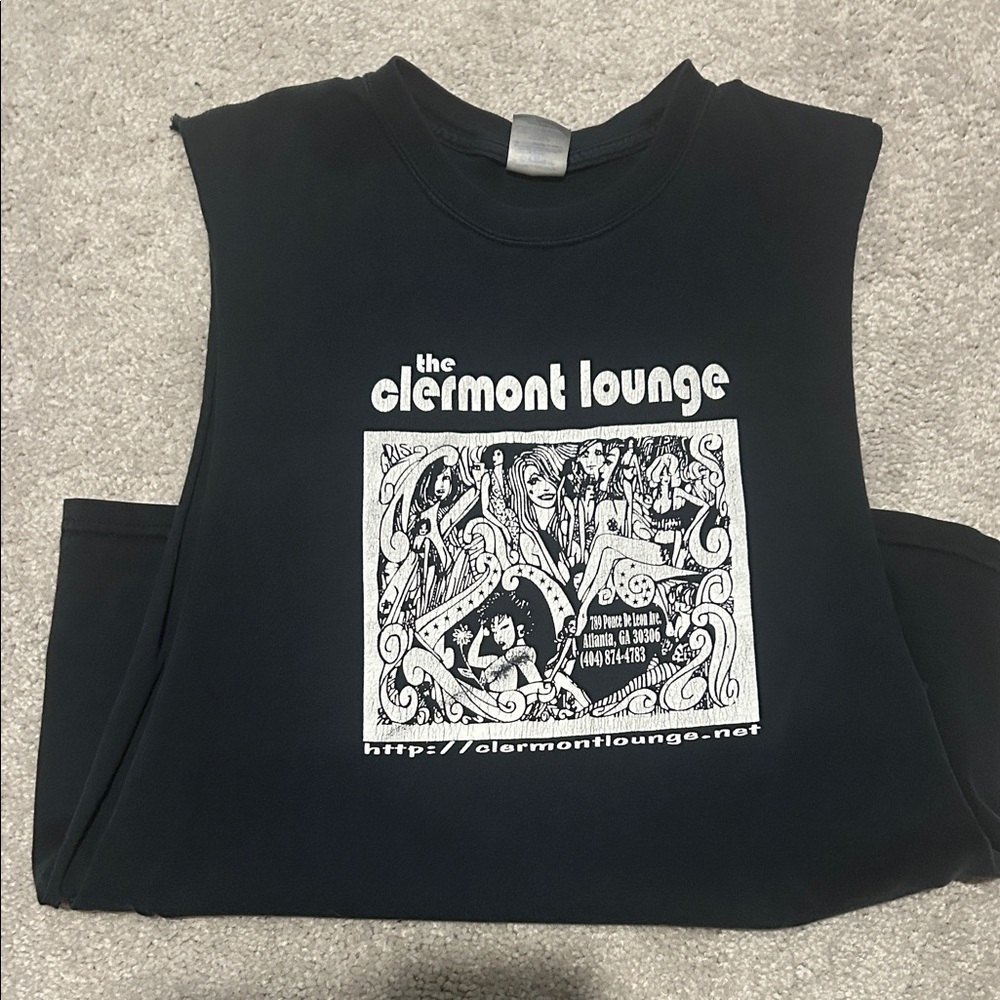 The Clermont Lounge Black Graphic Muscle Tee